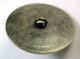 Antique Button Detailed Snarling Tiger Design - Brass On Metal Disc 1 & 1/16 