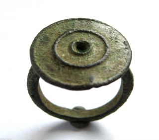 C.  50 A.  D British Found Roman Period Ae Bronze Decorative Legionary Ring.  Vf photo