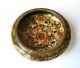 Vintage Cloisonne Brass Bowl Enamel Colors Flower Designs - Bowls photo 1