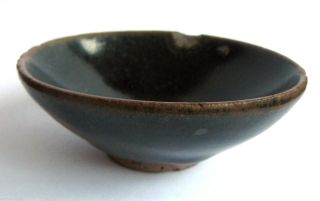Circa.  1400 A.  D Chinese Ming Dynasty Black Glaze Rice Bowl - Full Glaze & Detail photo