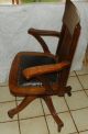 Solid Quartersawn Oak Desk Chair / Banker ' S Chair (ac77) Post-1950 photo 5