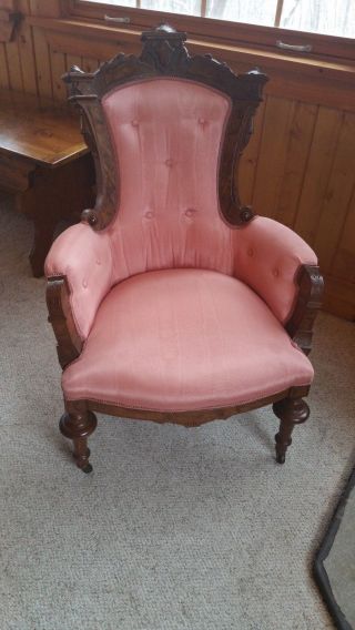 Antique Eastlake Ladies Parlor Chair photo