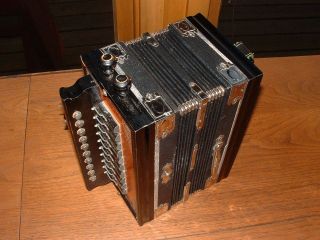 Vintage 1920 ' S Accordion Wooden Made In Germany Concertina Sears Montgomery Ward photo
