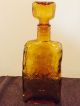 Amber Glass Stone Scotch Whiskey Decanter Top Mid Century - Mid-Century Modernism photo 4