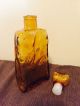 Amber Glass Stone Scotch Whiskey Decanter Top Mid Century - Mid-Century Modernism photo 5