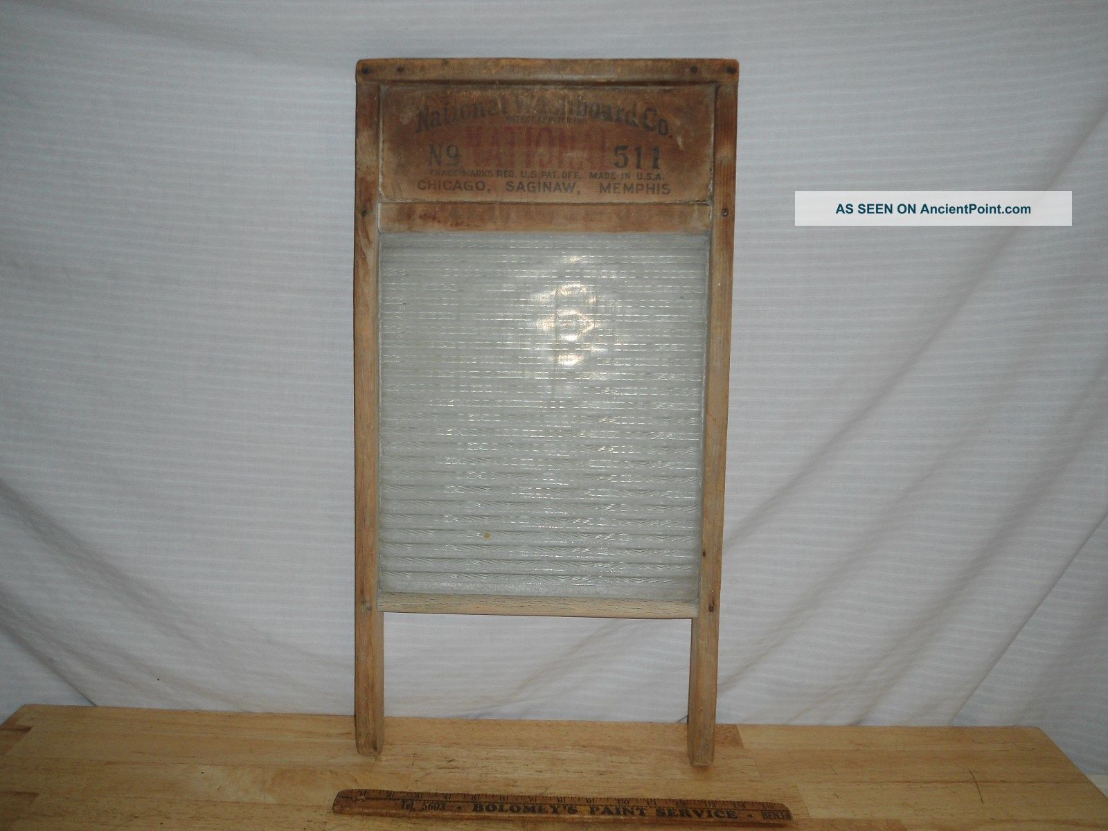 Vintage National Washboard 511 - Wood & Glass - Usa Other photo