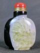 Chinese White Black Banded Crystalloid Agate Snuff Bottle Snuff Bottles photo 3