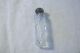 Antique Victorian Miniature Scent Crystal Bottle Sterling Top Lid Perfume Bottles photo 2