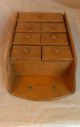 Primitive Wooden Spice Drawer Box Cabinet Hangs Or Stands 7 Drawers Hand Labels Other photo 3