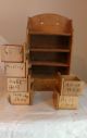 Primitive Wooden Spice Drawer Box Cabinet Hangs Or Stands 7 Drawers Hand Labels Other photo 5