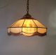 - Vintage Tiffany Style Leaded Stained Glass Semi - Flush Ceiling Light Fixture,  Br Mid-Century Modernism photo 5
