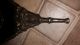 Antique Fireplace Bellows Wood Black Leather W/ Silver Coat Of Arms Crest Hearth Ware photo 3
