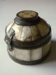 Antique Indo - Portuguese Mother - Of - Pearl & Brass Domed Box,  Islamic,  17th Century Islamic photo 9