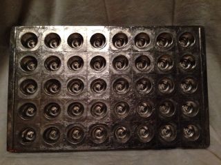 Antique French Commercial Chocolate Candy Metal Mold By Letang Fils - Large photo