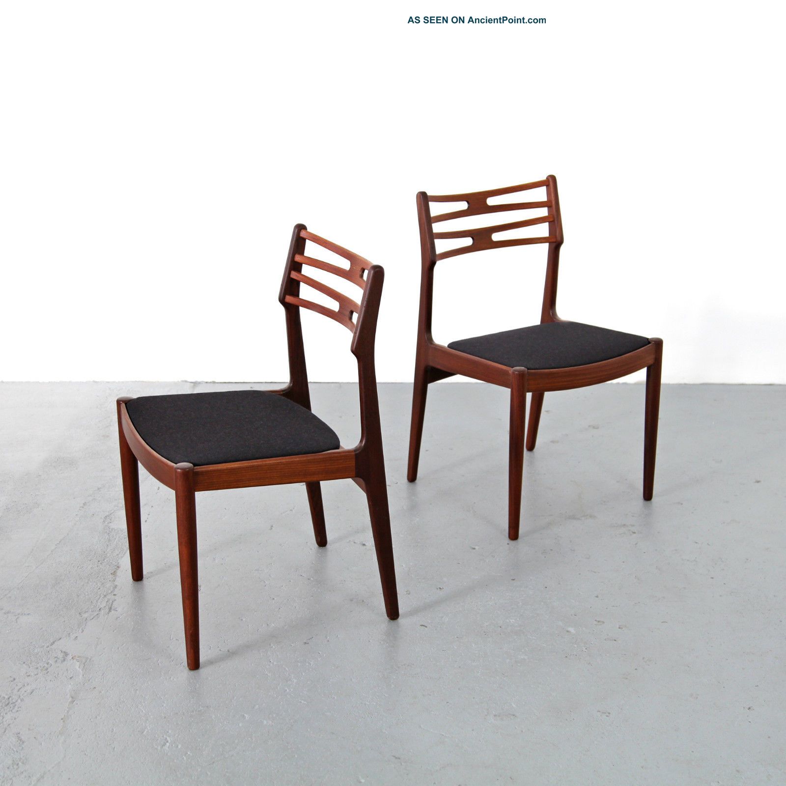 2 Chairs 101 By Johannes Andersen For Vamo 60s | Danish Modern Teak Stühle 60er 1900-1950 photo