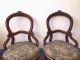 1800 ' S French Ballon Back Chairs Walnut Carved 2 Victorian All Rare 1900-1950 photo 1
