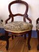 1800 ' S French Ballon Back Chairs Walnut Carved 2 Victorian All Rare 1900-1950 photo 3