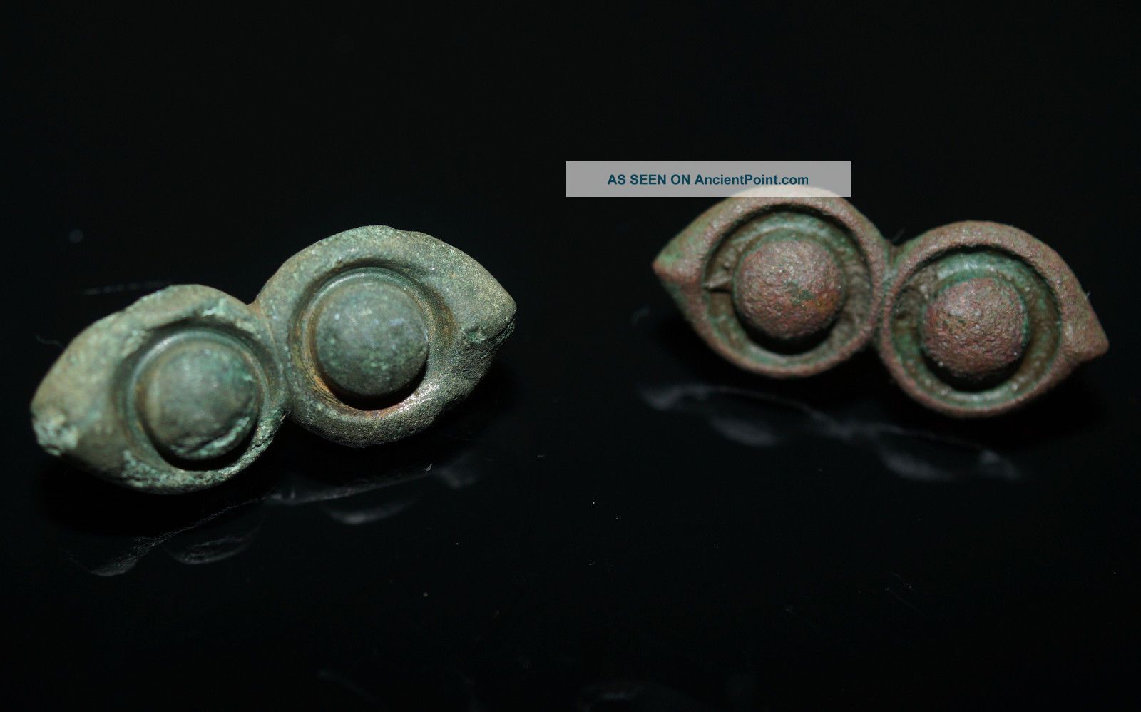 A Identical 1st Century Celtic Bronze Toggles/harness Fittings British photo