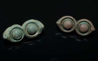 A Identical 1st Century Celtic Bronze Toggles/harness Fittings photo