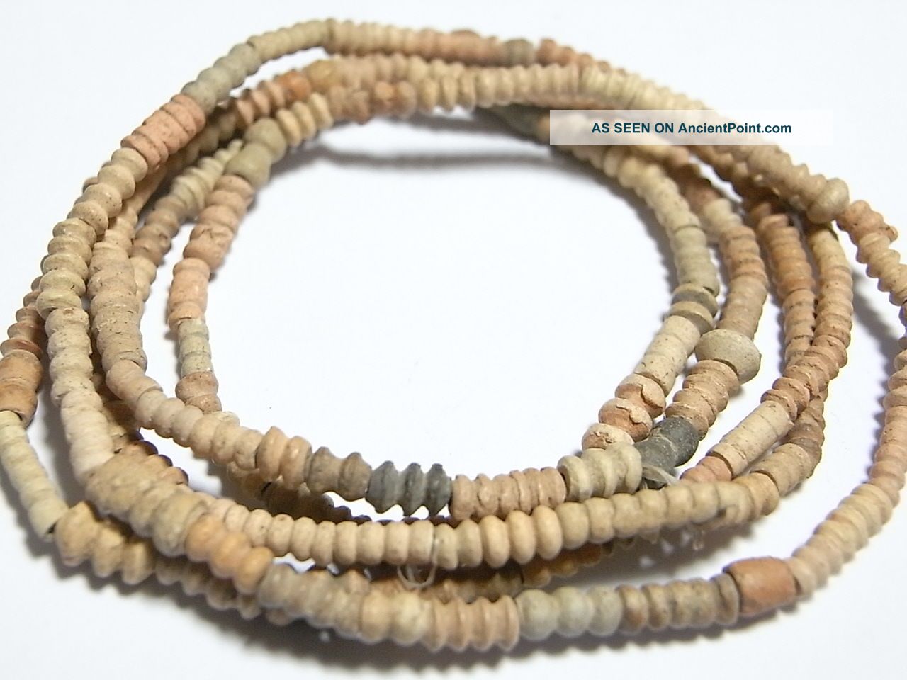 Ancient Egyptian Graeco Period 4th Century Terracotta Coptic Bead Necklace (g14) Egyptian photo
