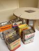 Antique Metal Space - Saver Spice Carousel  With 6 Antique Spice Tins Other photo 4