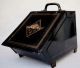 Antique Metal And Brass Fireplace Coal Ash Scuttle Box Bin Hearth Ware photo 3