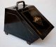 Antique Metal And Brass Fireplace Coal Ash Scuttle Box Bin Hearth Ware photo 4