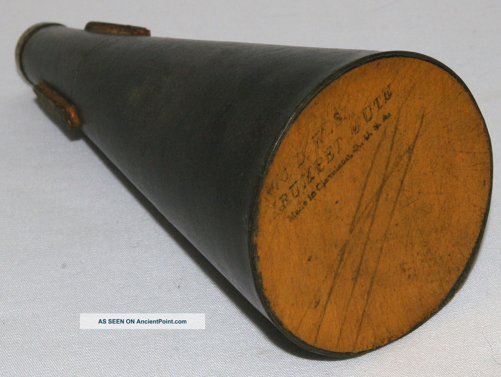 Antique 1920s 76 Lws Louis W Shastock Trumpet Straight Mute Cleveland Wood Vtg Brass photo