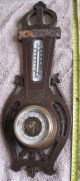 Barometer / Thermometer,  Wood,  Carved,  Antique,  Dutch,  Veranderlyk,  Wall Mount Barometers photo 6