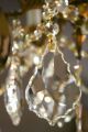 Vintage Bronze Gilt European Crystal Chandelier C.  1940 ' S Chandeliers, Fixtures, Sconces photo 2