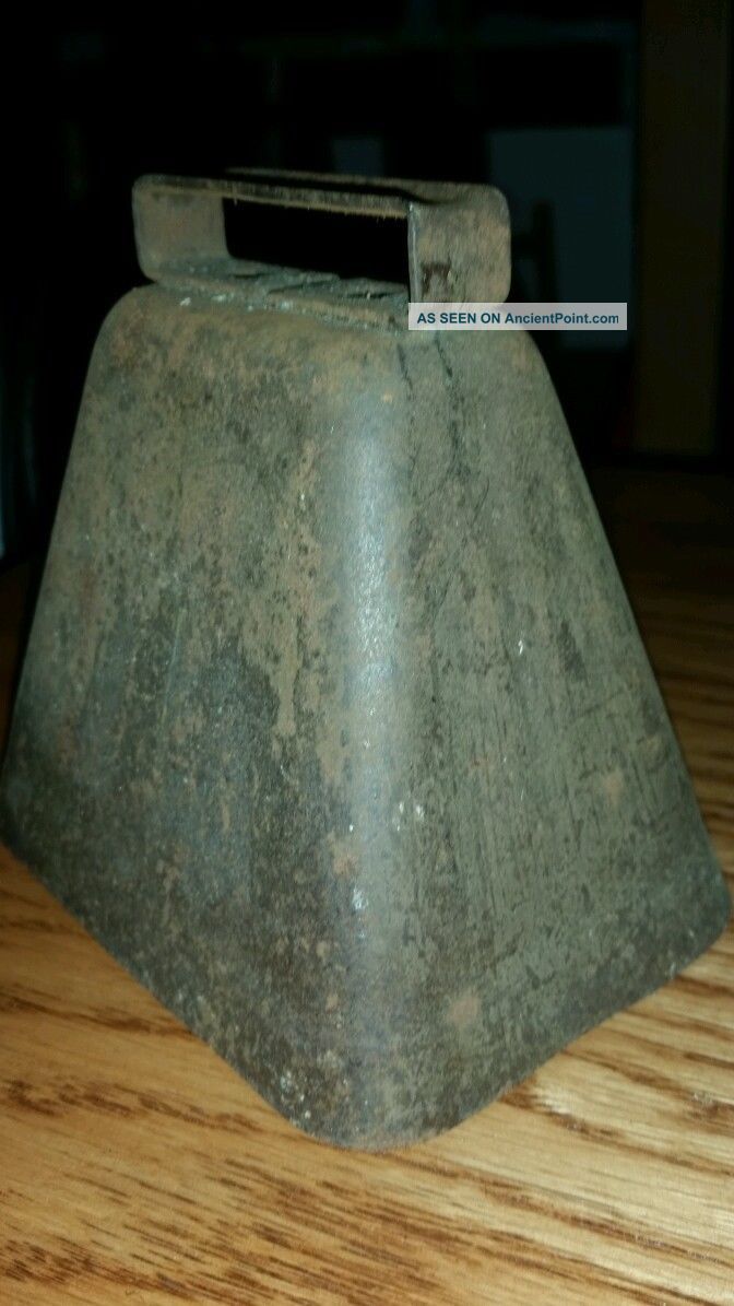 Antique Hand Wrought Copper Cow Bell Arts Crafts Mission - Metalware photo