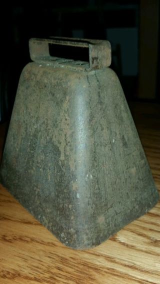 Antique Hand Wrought Copper Cow Bell Arts Crafts Mission - photo