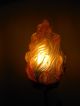 Antique Art Nouveau Newal Post Figural Lamp W Torch Flame Shade Moreau? Lamps photo 7