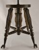Hand Carved Antique Victorian Piano Stool With Glass Ball And Claw Feet - 1800-1899 photo 1