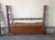 Bed Frames - Antique Full Headboard And Footboard In Dark Wood Tones 1900-1950 photo 1