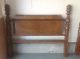 Bed Frames - Antique Full Headboard And Footboard In Dark Wood Tones 1900-1950 photo 2