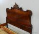 Fine 1930s Flame Mahogany Chinese Chippendale Pagoda Carved Full Double Bed 1900-1950 photo 7