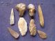 4 Paleolithic Aterian Tools (points And Scrappers),  And 4 Mesolithic Blades - Neolithic & Paleolithic photo 1