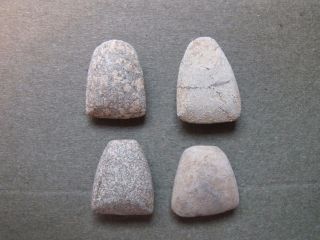 4 Miniature Rare Celts From The Sahara Neolithic photo