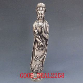 Tibet Silver Bronze Tibetan Buddhism Statue - Kwan - Yin Nr photo