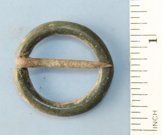 Ancient Old Ornament Bronze Fibula Brooch (ap17) photo