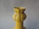 Yello Rare Chinese Porcelain Garlic Thin Slice Open Bottle Vases photo 1