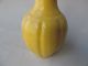Yello Rare Chinese Porcelain Garlic Thin Slice Open Bottle Vases photo 6