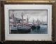 Small Antique Rockport School Boat Harbor Watercolor Paintings Signed Spencer Other photo 1