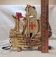 Cast Iron Doorstop Or Mantle Lamp No.  205,  Mayflower Galleon,  Pirate Ship 11 
