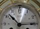 Vintage German Salem 8 - Day Jeweled Ships Bell Wheel Clock W/ Wood Stand Clocks photo 5