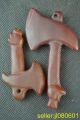 China Handwork Rare Jade Carving Pair Dragon Hand Shank Axe Pendant Necklaces & Pendants photo 1