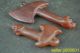China Handwork Rare Jade Carving Pair Dragon Hand Shank Axe Pendant Necklaces & Pendants photo 2