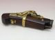 1413 Japanese Edo Antique Teppo Gun Netsuke Miniature Matchlock Short Barrel Netsuke photo 5