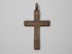 Medieval Bronze Cross Pendant Christian With Inscriptions Roman photo 1